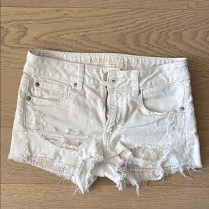 Y2K American Eagle Outfitters White Shorts Women Size US 2